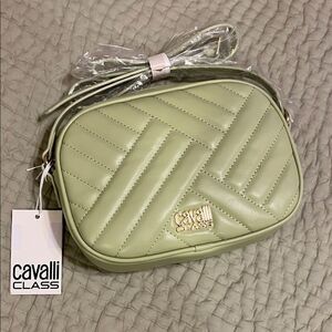 Cavalli Class Sage Quilted Crossbody Bag